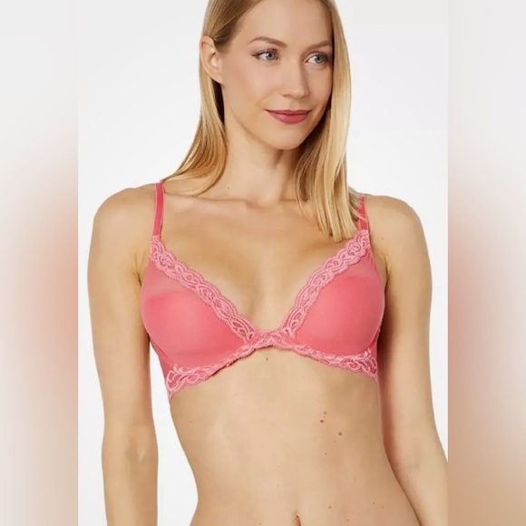 Natori Women's Cherry Blossom Convertible Contour Bra 32C Lace NWOT - Picture 1 of 5